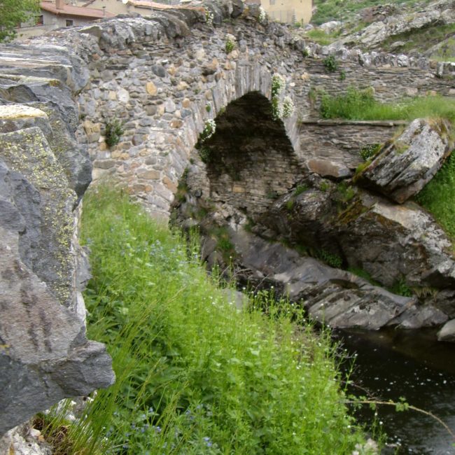 Puente de piedra con un arco